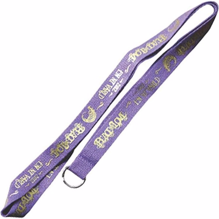 Bamboo Screen Printed Lanyard with Split Ring -36"x1/2"