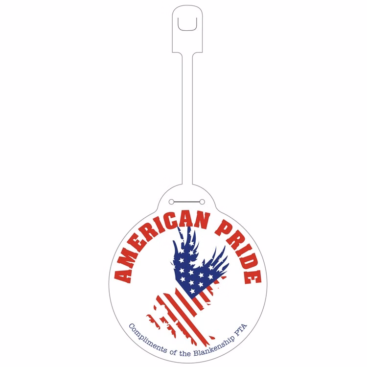 Round Plastic Easy-Lock Bag Tag (Spot Color)