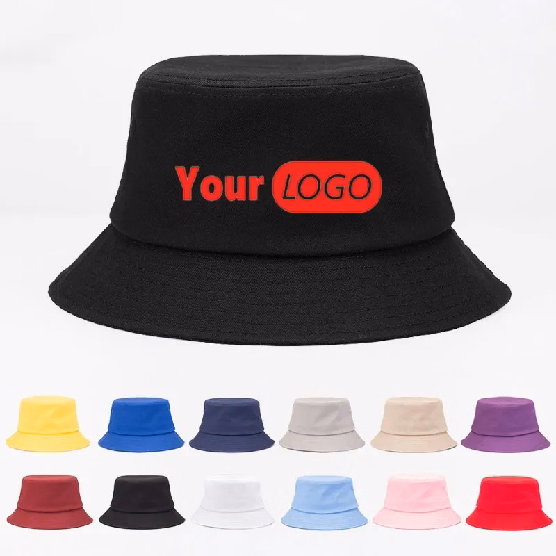 100% Cotton Bucket Hat Summer Travel Beach Sun Cap