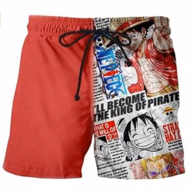 Custom Anime Character Printed 5 Inch Polyester Shorts