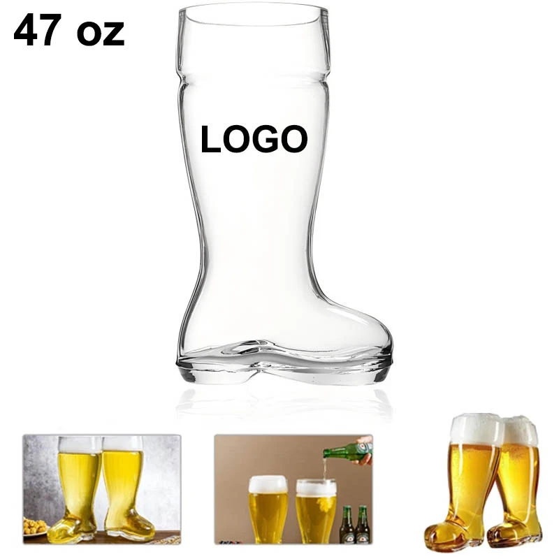 47 oz Boot-Shaped Beer Glasses 1