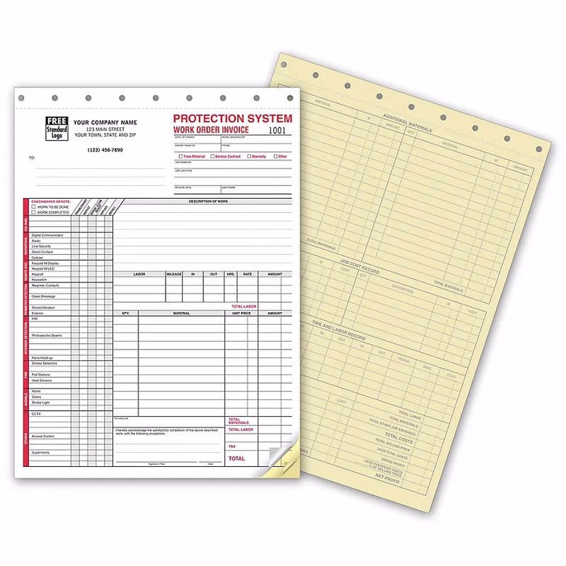 Protection - Security System Work Orders