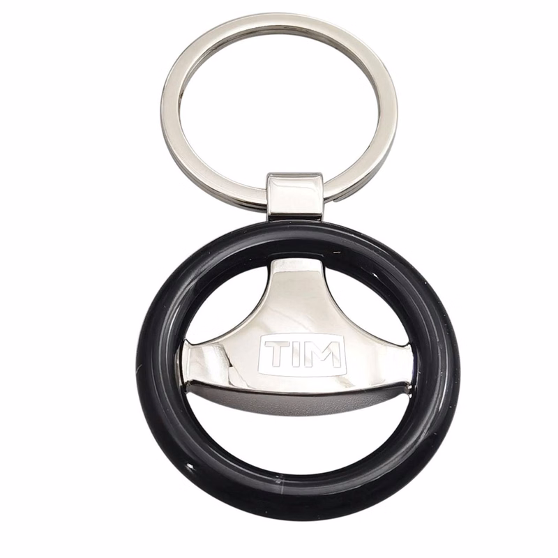 Plastic Steering Wheel Shaped Keychain