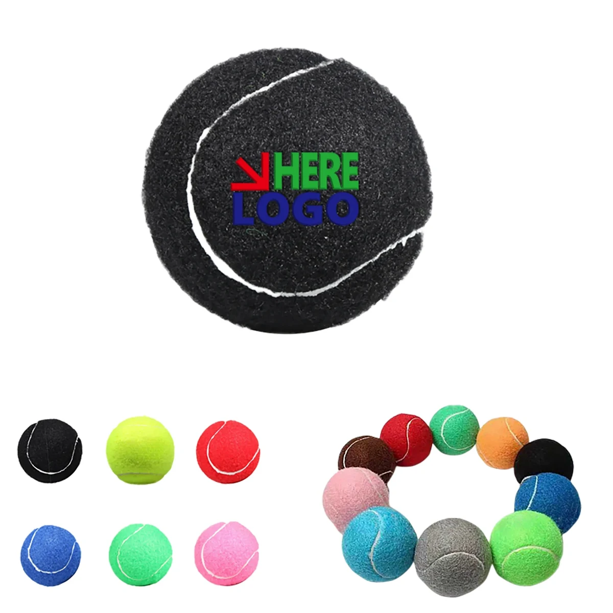 2.5 Inch Colored Interactive Puppy Tennis Balls MOQ 50 PCS 1