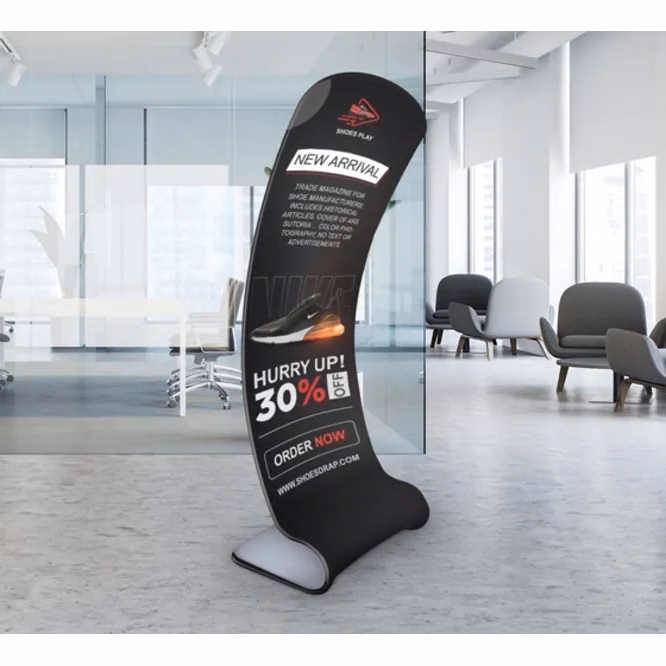 Fabric Display Stand Snake C double sided graphic only