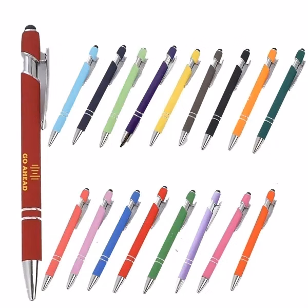 Metal Soft Touch Stylus Ballpoint Pen