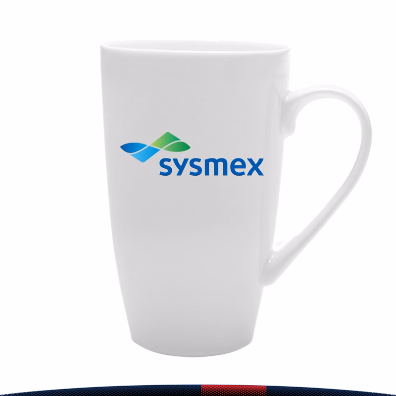 13 oz. Twirla White Ceramic Tall Mugs