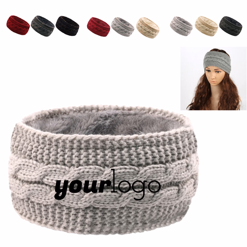 Warm Cable Knit Fleece Ear Band for Cold Weather