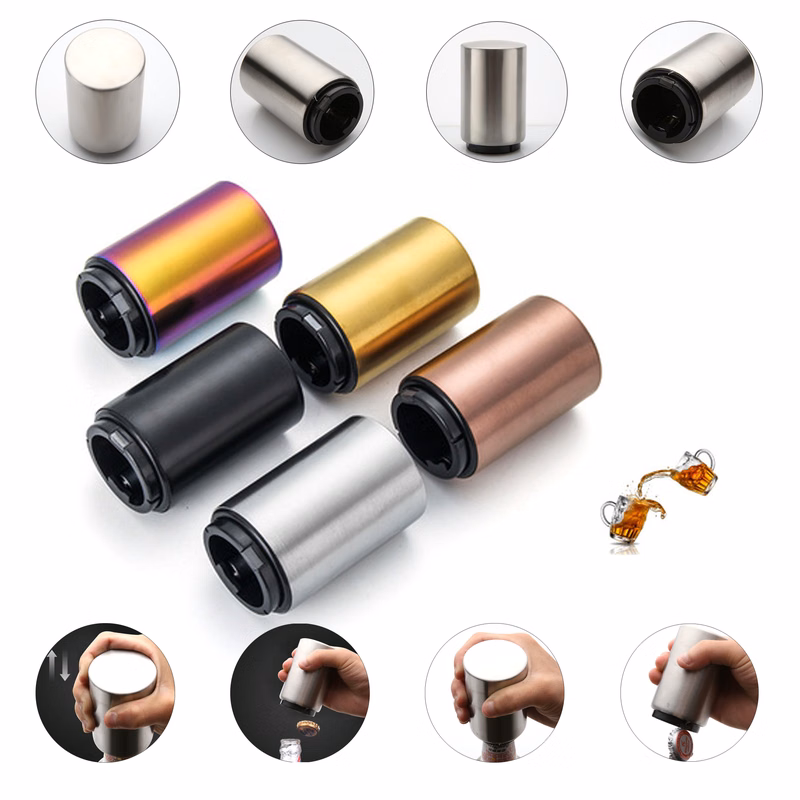 Automatic Press Type Stainless Steel Beer Bottle Opener