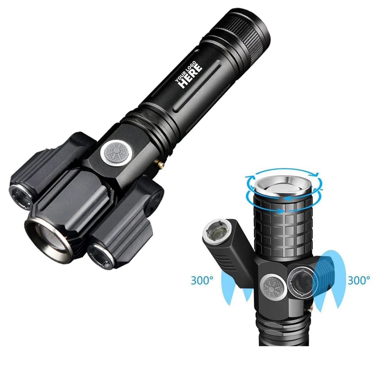 3 Heads Rechargeable Flashlight 1
