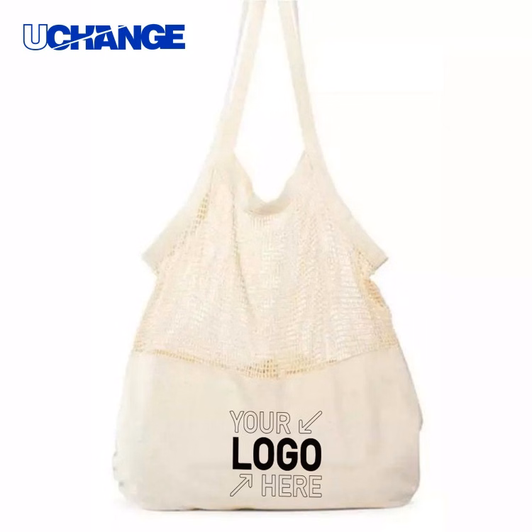 Reusable Cotton Mesh Grocery Bags Set