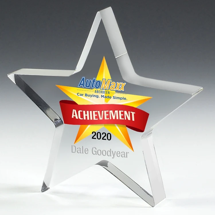 PhotoImage® Star Paperweight - 5" x 5" x 1/2" 1
