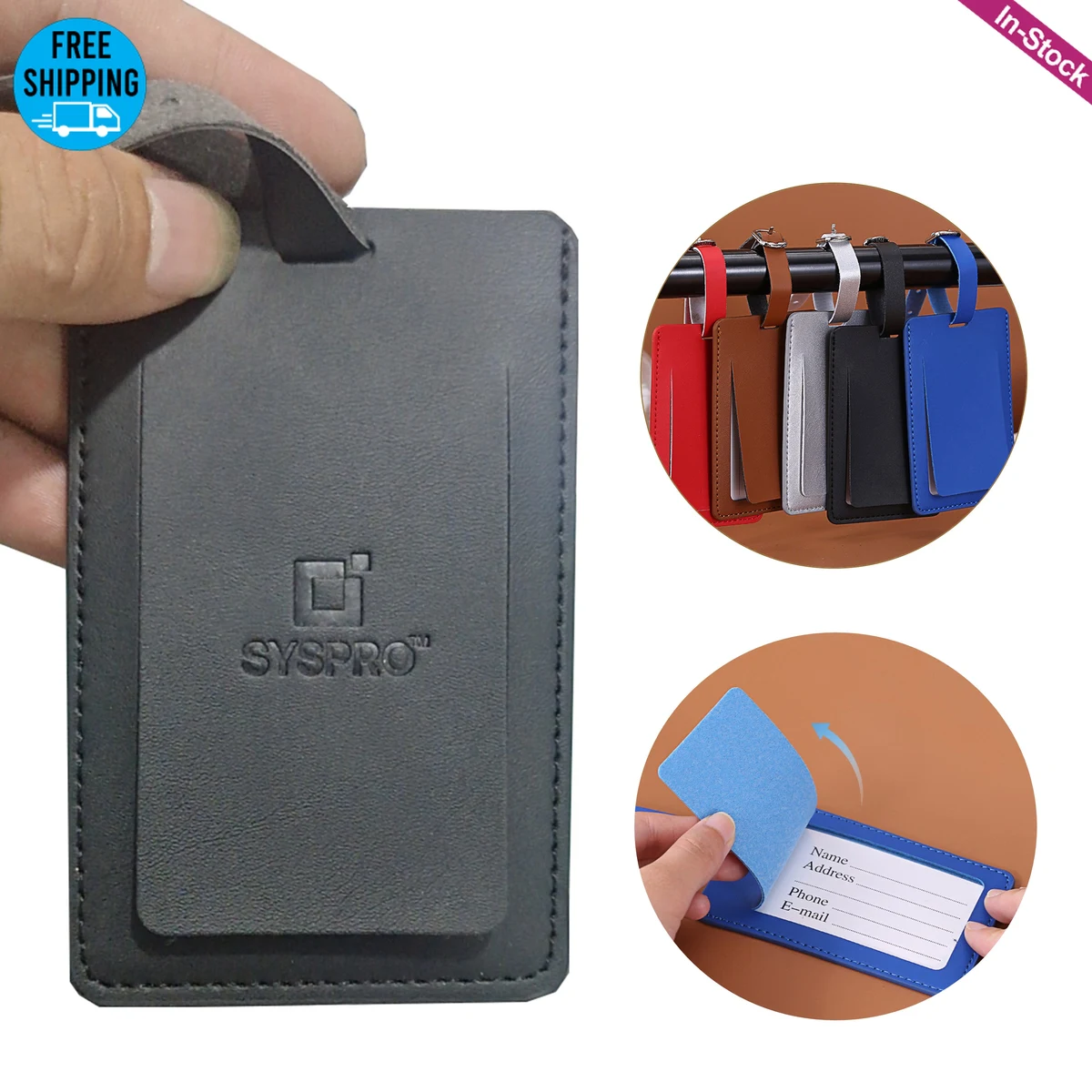 Quality PU Leather Luggage Tags 1