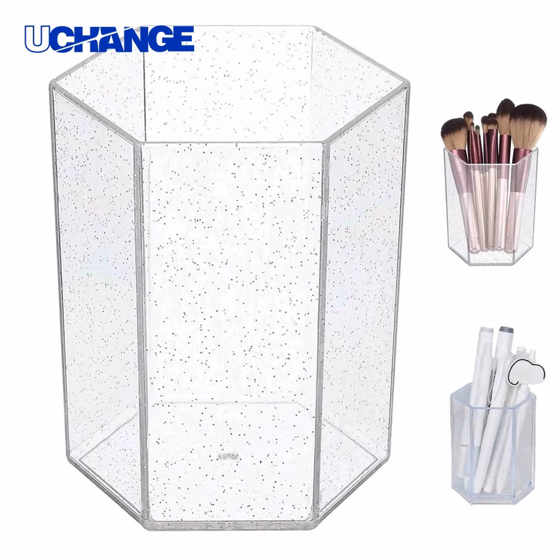 Acrylic Pen Holder Storage Bucket
