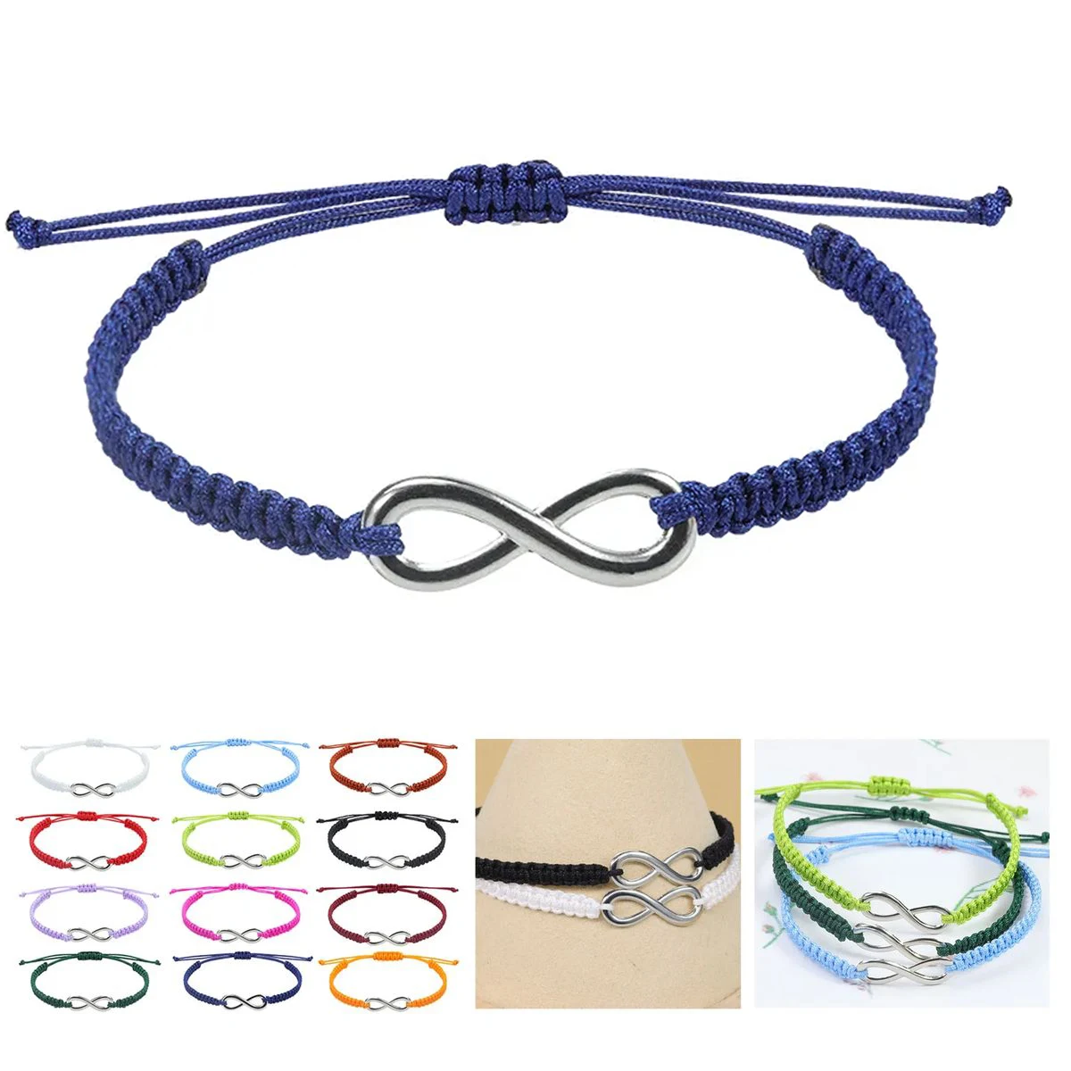 Woven Wristband with Stainless Steel Accent 1