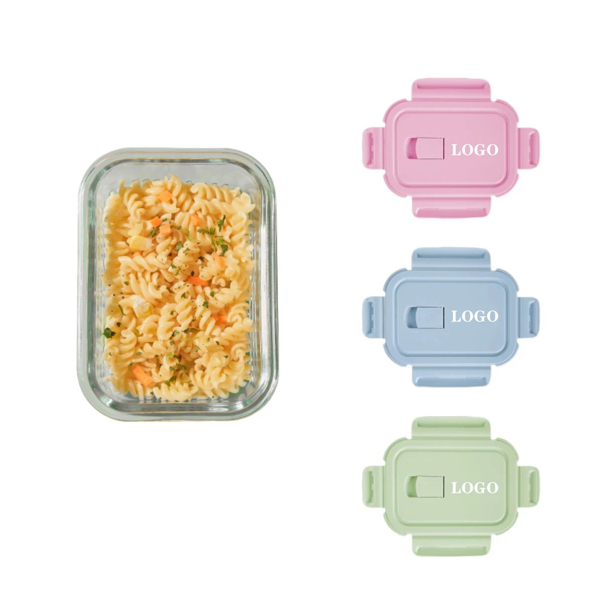 MOQ 5 pcs Heat-Resistant Glass Lunch Container 1