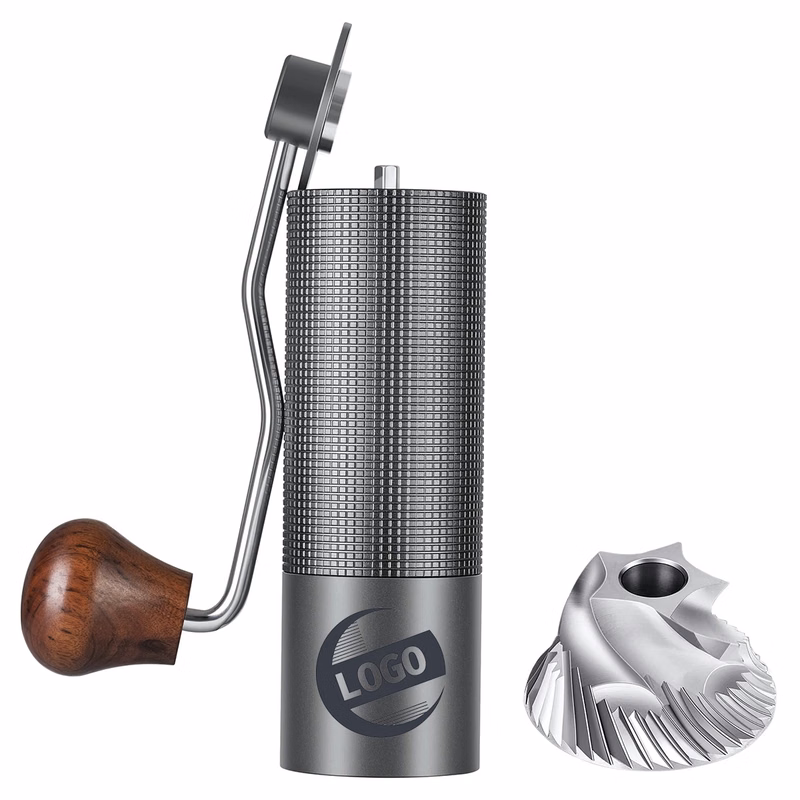 Stainless Steel Manual Burr Hand Coffee Grinder with Crank