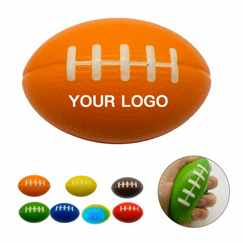 PU Foam Stress Ball Rugby Shape 3.5 Inch