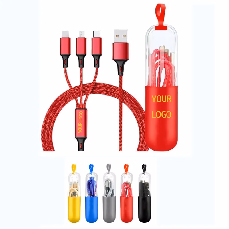 3-in-1 Multi Charging Cable with Capsule Case