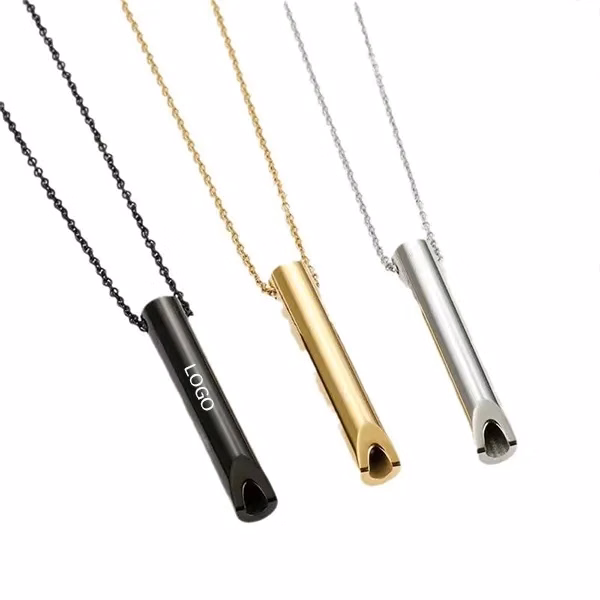 Titanium Steel Whistle Necklace with 180 mL Capacity