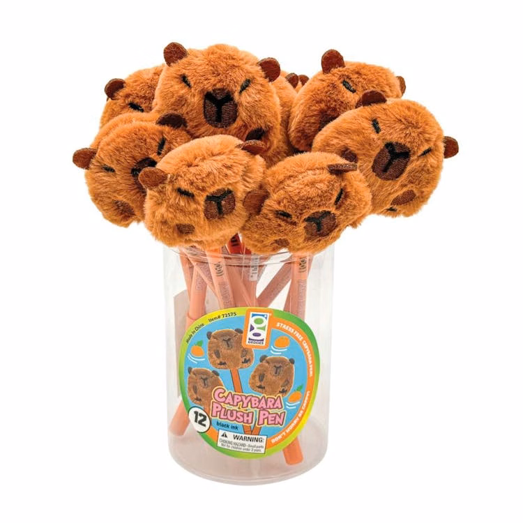 Capybara Plush Pens - Black Ink