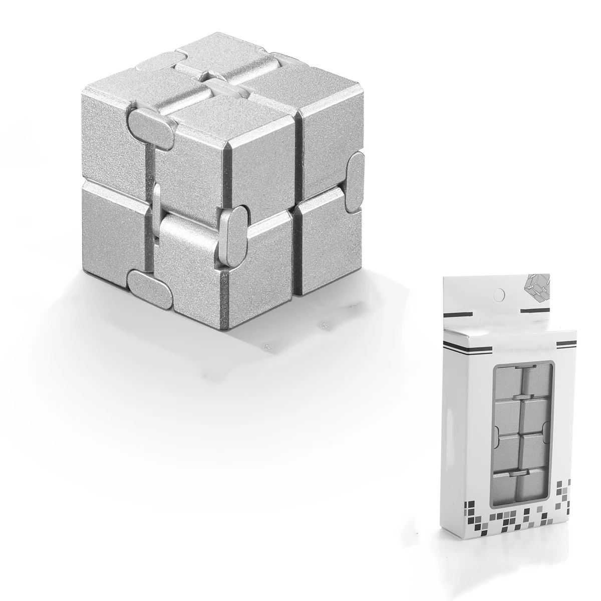 Infinite Square Metal Fidget Cube - Stress Relief Puzzle Toy 1