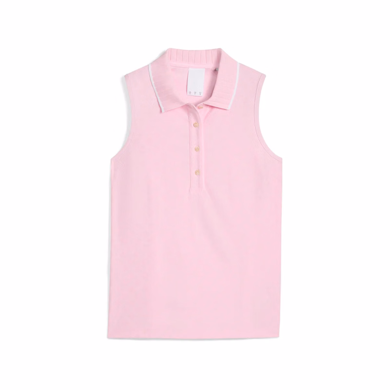 PUMA® Women's AP Jacquard Sleeveless Golf Polo with UPF 40 Protection