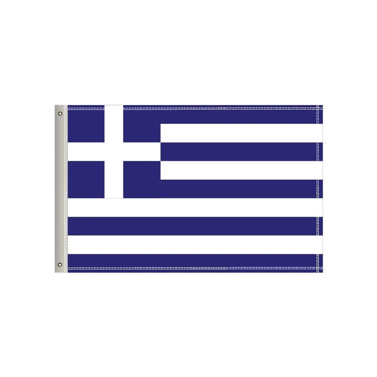 National Flag, Greece, Double-Sided - 36"W x 24"H 1