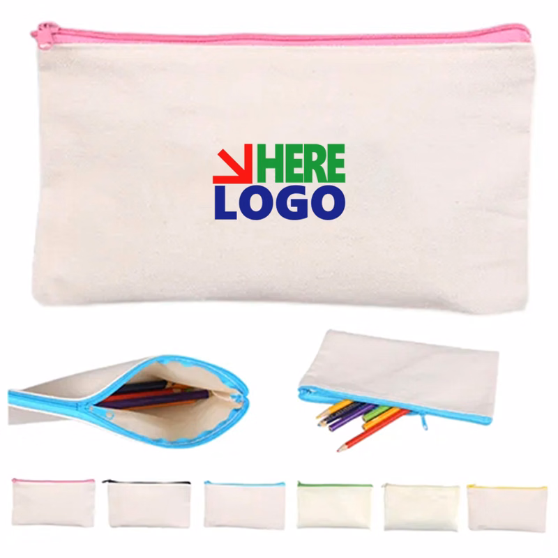 Zippered Canvas Pencil Case
