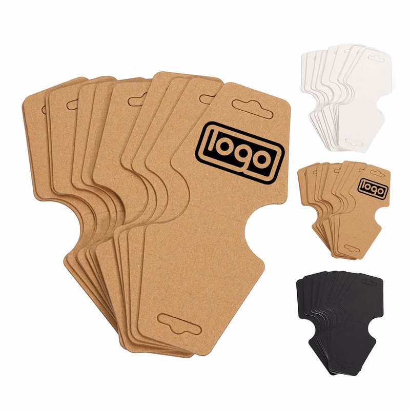 50-Pack Foldable Kraft Paper Necklace Display Cards