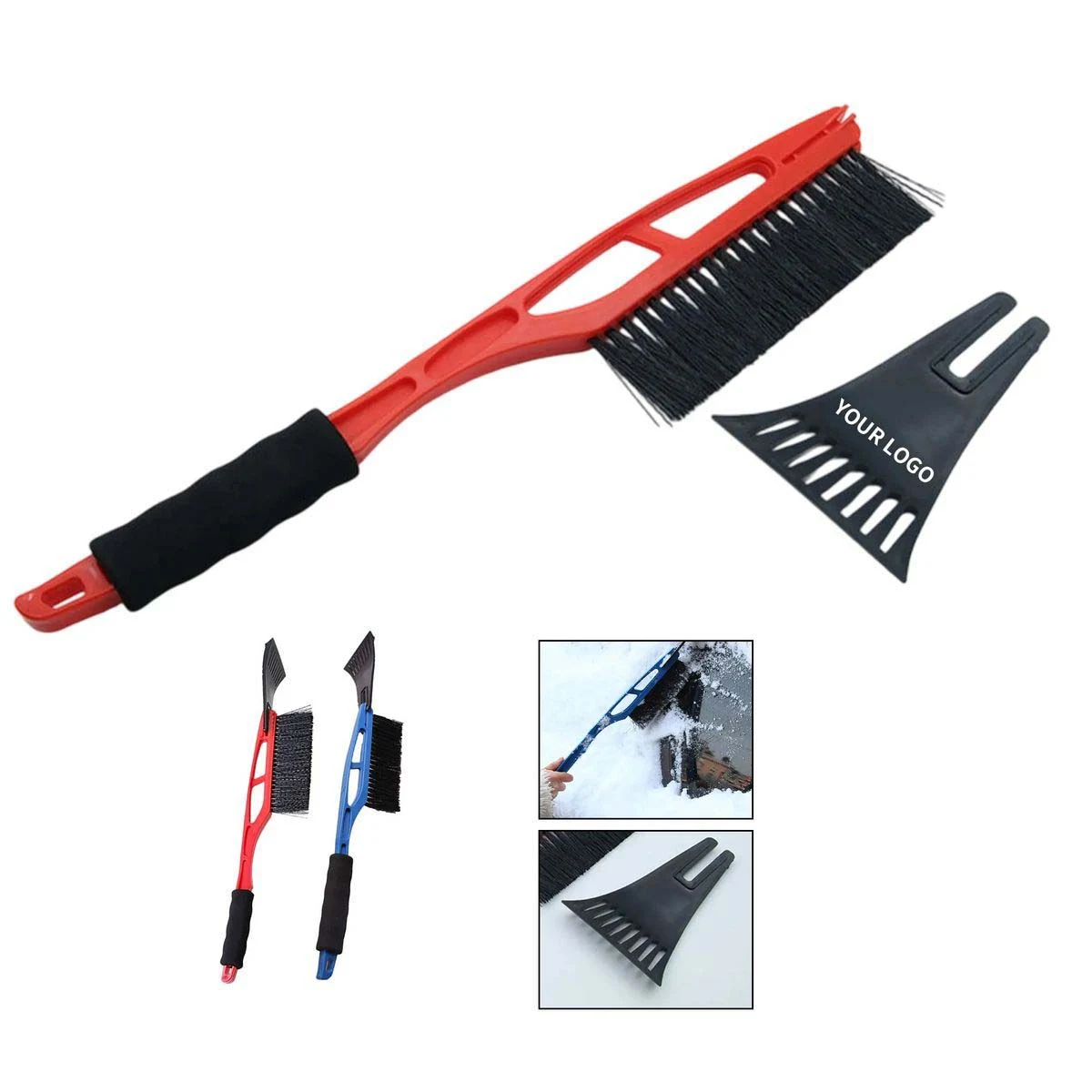 Plastic Car Ice Scraper Brush with Long Handle 1