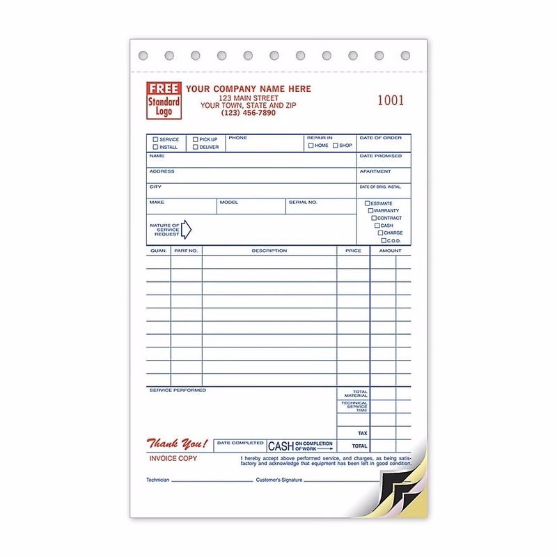 Service Orders, Carbon, Small Format