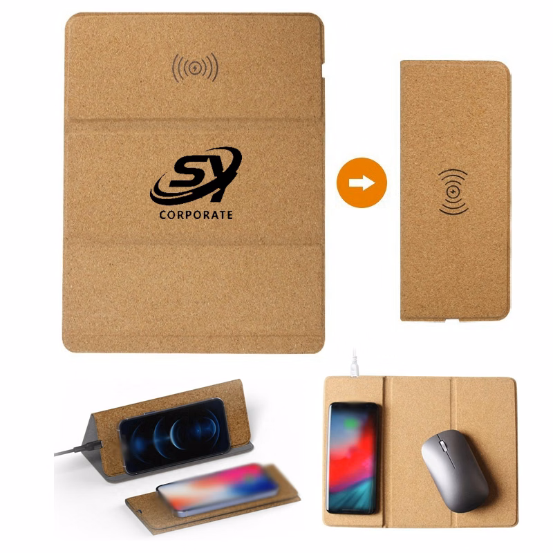 3-in-1 Foldable Wireless Charger Stand Mouse Pad