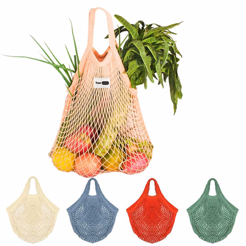 Cotton Sustainable Reusable Mesh Grocery Bags For Eco-Friendly Shopping