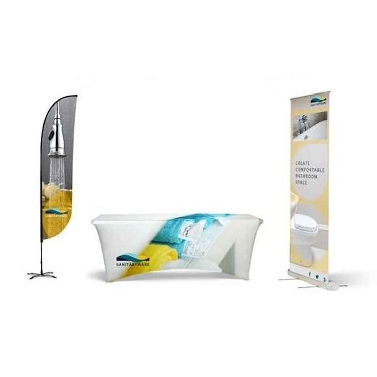 Retractable Banner w/12' Feather Flag & 6' Table Cover 1