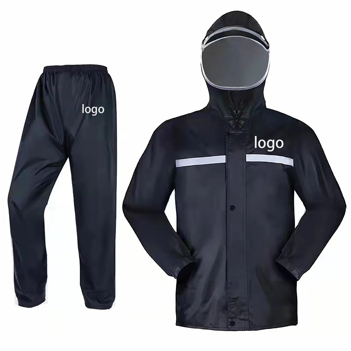 Outdoor reflective raincoat set 1