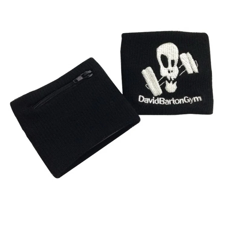 High Quality Cotton Sport Bracers With Zipper Pocket 1