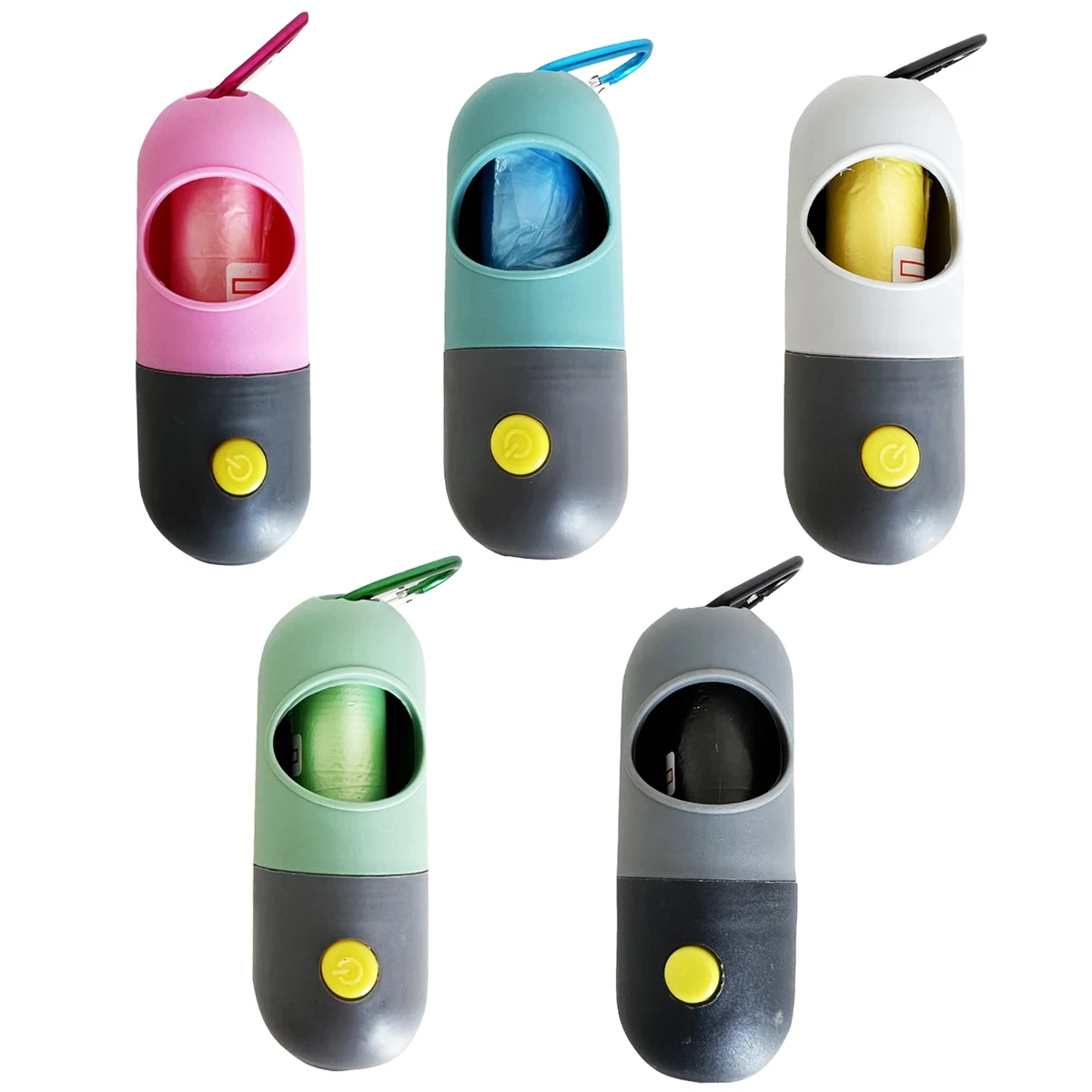 Dog Poop Waste Bag Dispenser with Built in LED Flashlight 1