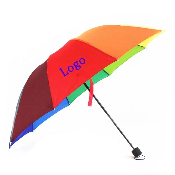 Promotion Logo Rainbow Folding Umbrella 1