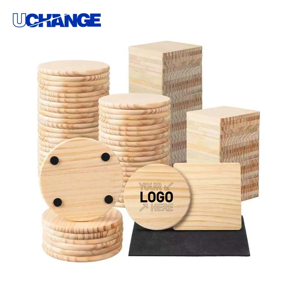 Blank Wooden Coasters Set for Crafts 1