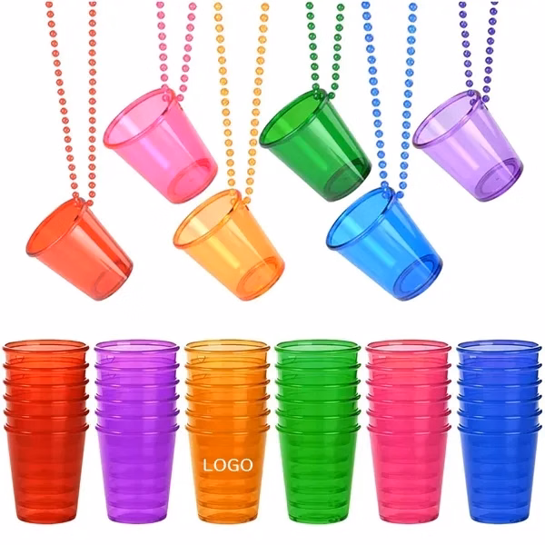 Beaded Shot Glass Holder Necklace