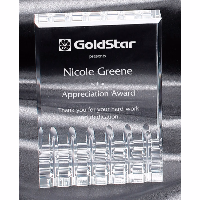 Clear Faceted Rectangle Acrylic