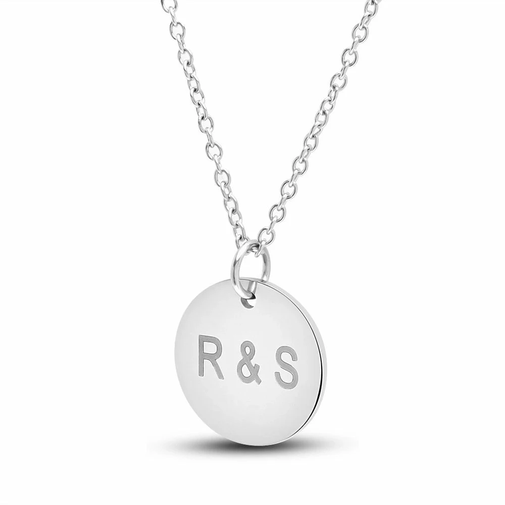 Personalized Engraved Stainless Steel Necklace -Round 1