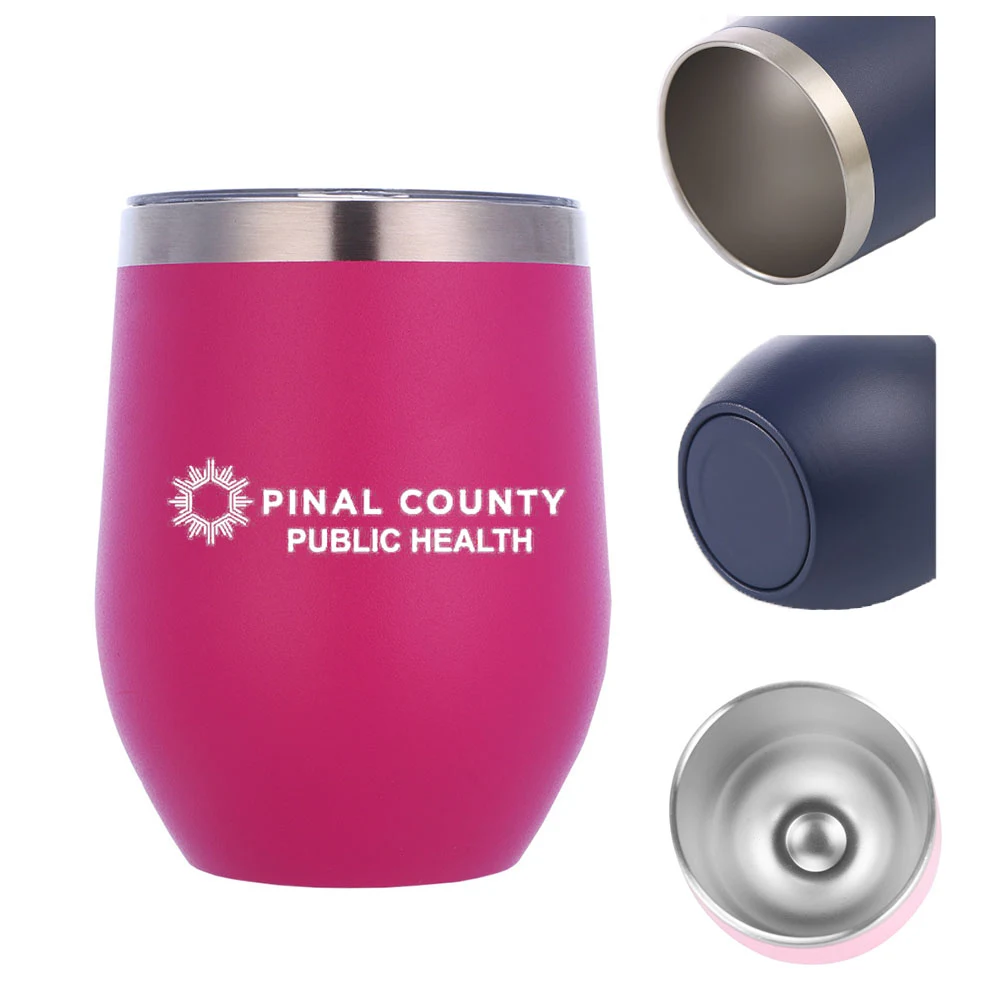 Wine Egg Shaped Cups Silkscreen With Clear Lid 1