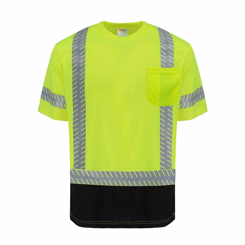 Safety Brite Class 3 HI VIS Black Bottom Segmented T-Shirt