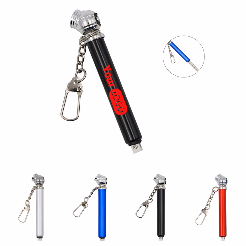 Mini Aluminum Tire Pressure Gauge with Keychain