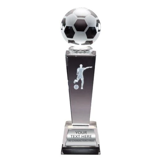 Crystal Tower Soccer Female Award 9x2.5" 1