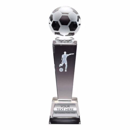 Crystal Tower Soccer Female Award 9x2.5"