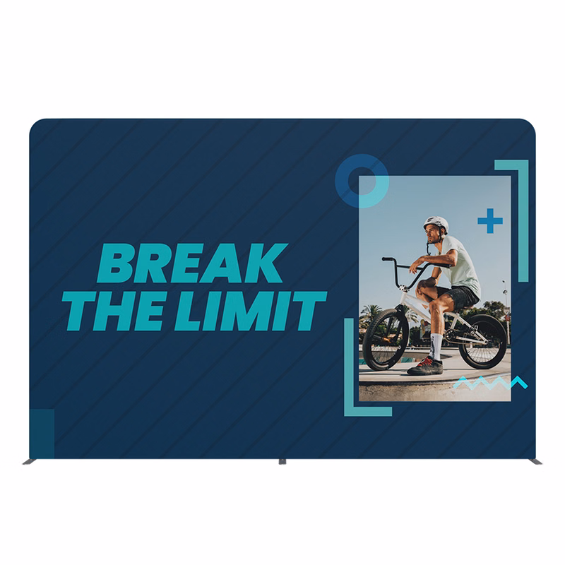 15'w x 10'h Xtra Tall Xpress Straight Display Wall Full Kit - 1 Side Imprint