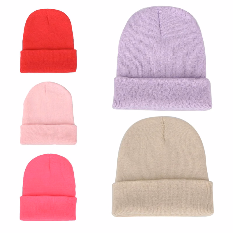 12" Knit Beanie Acrylic Cap